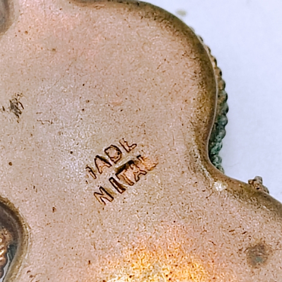 Antique Italian Inlaid Micro Mosaic Colorful Guitar Brooch Pin - Picture 7 of 7